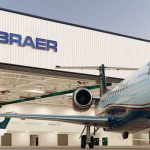 Airplane made in Brazil. Embraer.